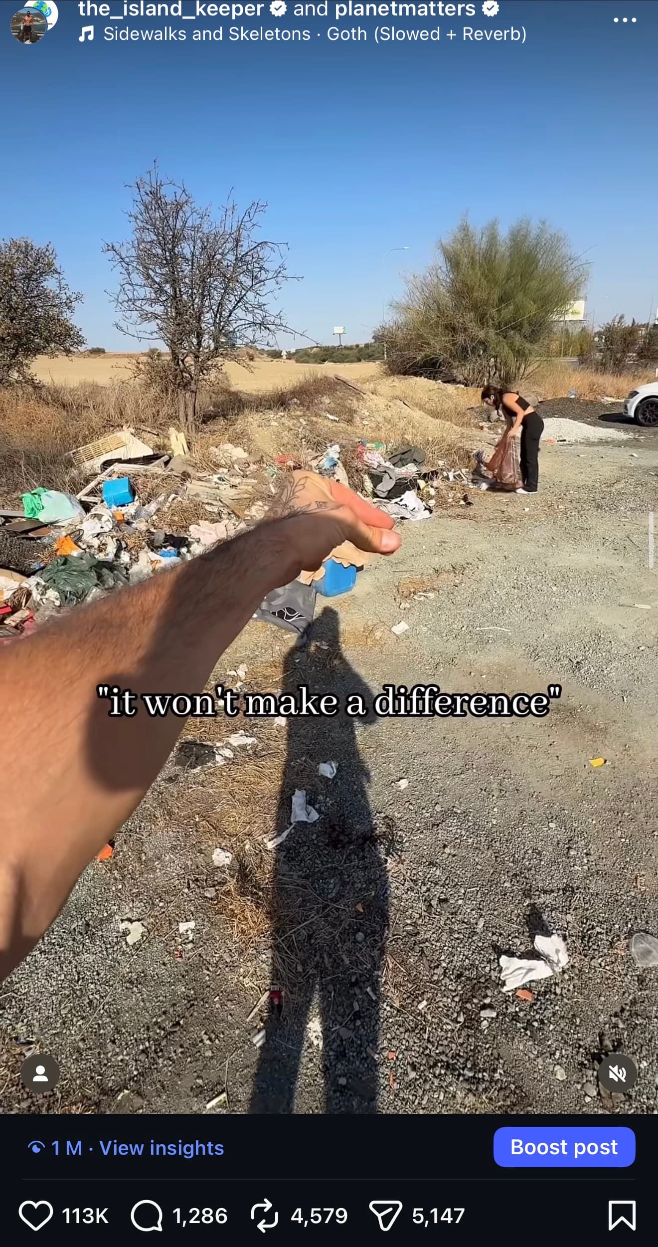 Island Keeper cleanup volunteers making litter collection visible in Cyprus